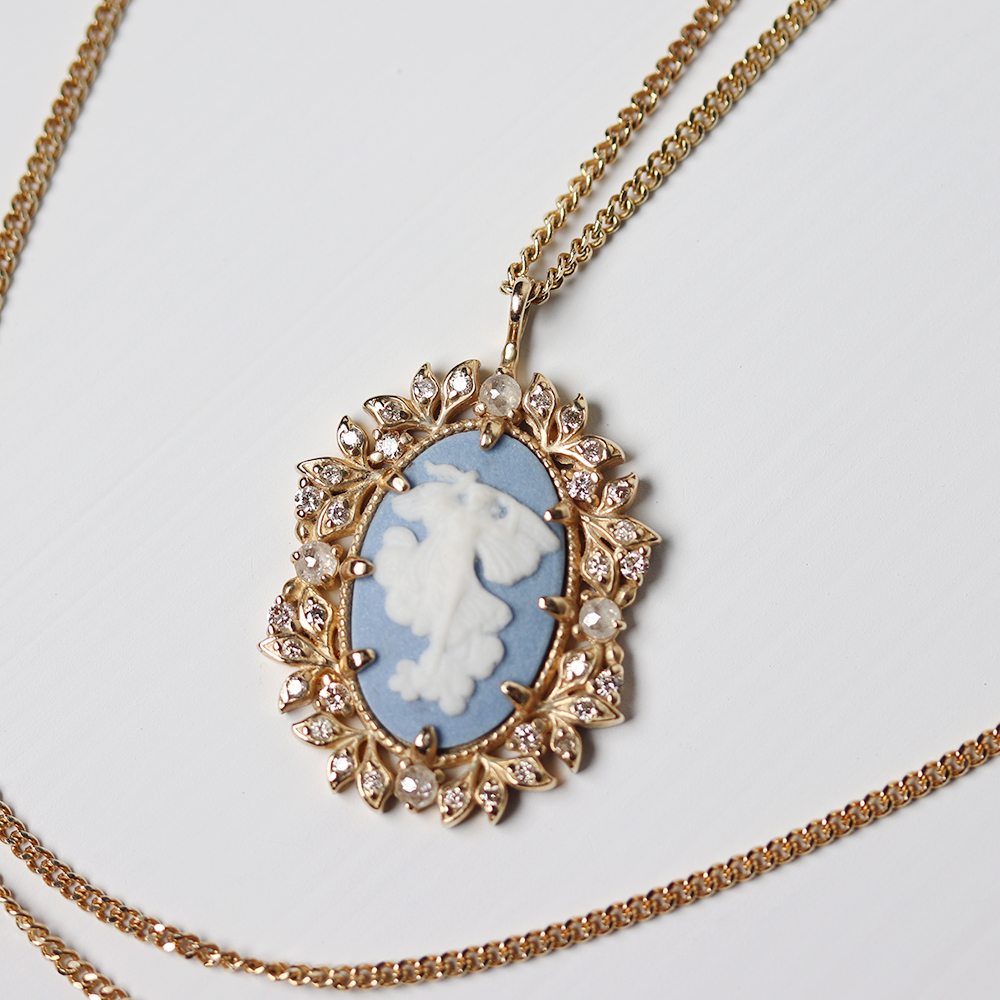 artemis jasper &amp; diamond necklace